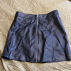 Forever 21 Black Faux Leather Mini Skirt
